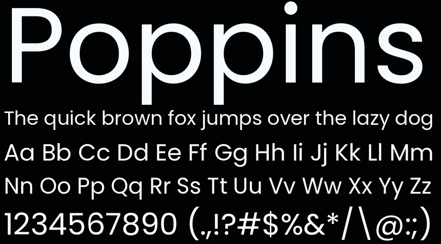 tela font poppins
