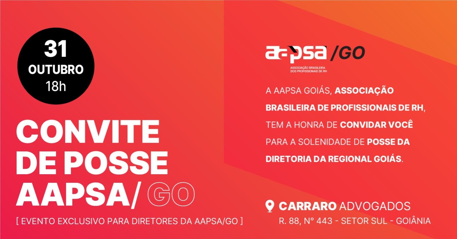 Posse da Diretoria da AAPSA Goiás