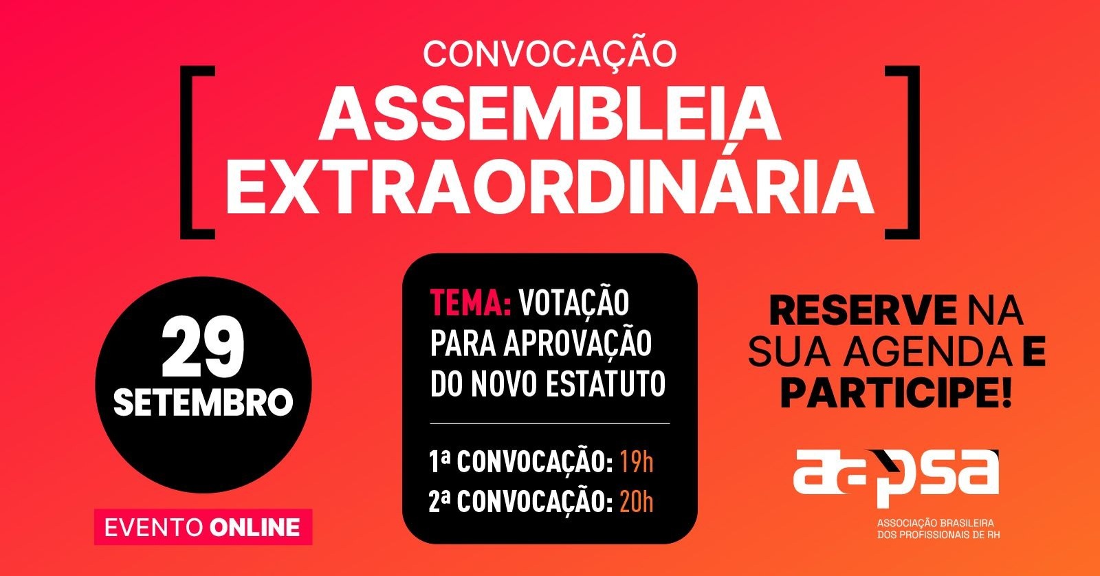 Convocação para Assembleia Extraordinária AAPSA