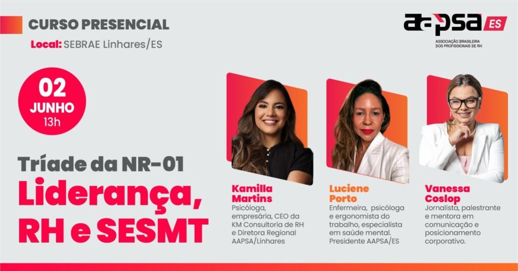 Tríade da NR 01 Liderança RH e SESMT